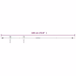 vidaXL Mini Sliding Barn Door Kit Carbon Steel Set Black/White Multi Sizes - white, 183 cm