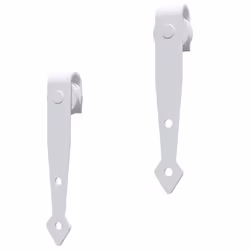 vidaXL Mini Sliding Barn Door Kit Carbon Steel Set Black/White Multi Sizes - white, 200 cm - Additional view 4