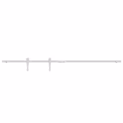 vidaXL Mini Sliding Barn Door Kit Carbon Steel Set Black/White Multi Sizes - white, 122 cm