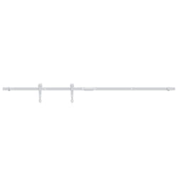 vidaXL Mini Sliding Barn Door Kit Carbon Steel Set Black/White Multi Sizes - white, 122 cm