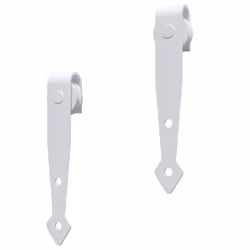 vidaXL Mini Sliding Barn Door Kit Carbon Steel Set Black/White Multi Sizes - white, 122 cm - Additional view 4