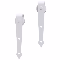 vidaXL Sliding Door Hardware Kit Home Sliding Rail Door Track Kit SKIEN Steel - white, 200 cm - Additional view 4