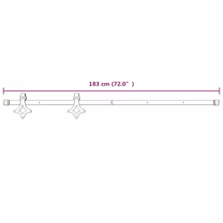vidaXL Sliding Door Hardware Kit 183 cm Steel White Sliding Barn Door Track - Additional view 6