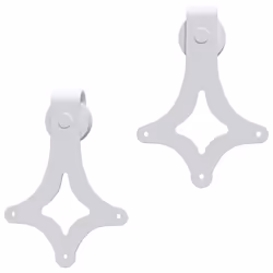 vidaXL Sliding Door Hardware Kit 200 cm Steel White Sliding Barn Door Track - Additional view 4