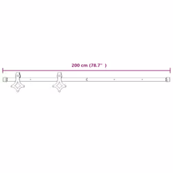 vidaXL Sliding Door Hardware Kit 200 cm Steel White Sliding Barn Door Track - Additional view 6