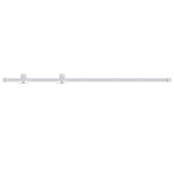 vidaXL Sliding Door Hardware Kit 200 cm Steel White Sliding Barn Door Track