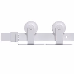 vidaXL Sliding Door Hardware Kit 200 cm Steel White Sliding Barn Door Track