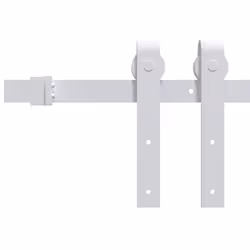vidaXL Sliding Door Hardware Kit 183 cm Steel White Sliding Barn Door Track