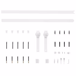 vidaXL Sliding Door Hardware Kit 200 cm Steel White Sliding Barn Door Track