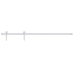 vidaXL Sliding Door Hardware Kit Home Sliding Rail Door Track Kit SKIEN Steel - white, 183 cm