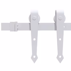 vidaXL Sliding Door Hardware Kit Home Sliding Rail Door Track Kit SKIEN Steel - white, 183 cm