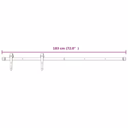 vidaXL Sliding Door Hardware Kit Home Sliding Rail Door Track Kit SKIEN Steel - white, 183 cm - Additional view 6