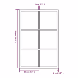 vidaXL Wall Mirror Hallway Makeup Mirror Hanging Mirror Black Rectangle Iron - 60 x 40 cm - Additional view 4