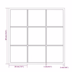 vidaXL Wall Mirror Hallway Makeup Mirror Hanging Mirror Black Rectangle Iron - 60 x 60 cm