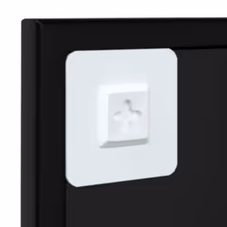 vidaXL Wall Mirror Hallway Makeup Mirror Hanging Mirror Black Rectangle Iron - 60 x 60 cm - Additional view 4