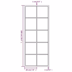vidaXL Wall Mirror Hallway Makeup Mirror Hanging Mirror Black Rectangle Iron - 100 x 40 cm
