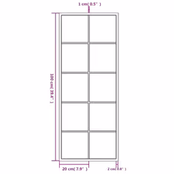 vidaXL Wall Mirror Hallway Makeup Mirror Hanging Mirror Black Rectangle Iron - 100 x 40 cm - Additional view 8