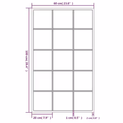 vidaXL Wall Mirror Hallway Makeup Mirror Hanging Mirror Black Rectangle Iron - 100 x 60 cm - Additional view 4