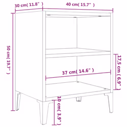 VidaXL 813106 nightstand/bedside table Oak - Additional view 6