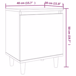 VidaXL 813114 nightstand/bedside table Oak - Additional view 8