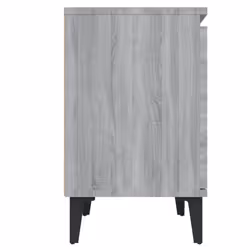 vidaXL Bed Cabinet with Metal Legs Nightstand Side Table Bedroom Bed Table - grey sonoma, 2 - Additional view 9