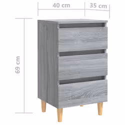 VidaXL 813136 nightstand/bedside table Oak - Additional view 8
