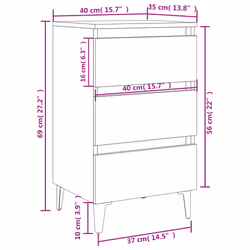 VidaXL 813142 nightstand/bedside table Oak - Additional view 8