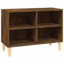 vidaXL TV Cabinet & Solid Wood Legs 103.5x30x50 cm/69.5x30x50 cm Multi Colours - smoked oak, 69.5 x 30 x 50 cm