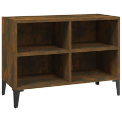 vidaXL TV Cabinet & Metal Legs 103.5x30x50 cm/69.5x30x50 cm Multi Colours - smoked oak, 69.5 cm