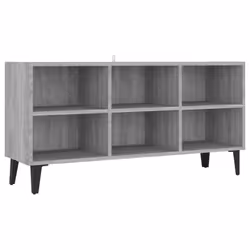 vidaXL TV Cabinet & Metal Legs 103.5x30x50 cm/69.5x30x50 cm Multi Colours - grey sonoma, 103.5 cm