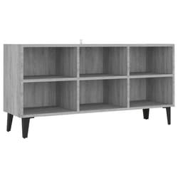 vidaXL TV Cabinet & Metal Legs 103.5x30x50 cm/69.5x30x50 cm Multi Colours - grey sonoma, 103.5 cm
