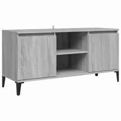 vidaXL TV Cabinet with Metal Legs Sideboard TV Stand TV Unit Hifi Cabinet - grey sonoma