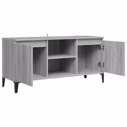 vidaXL TV Cabinet with Metal Legs Sideboard TV Stand TV Unit Hifi Cabinet - grey sonoma - Additional view 5