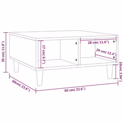 vidaXL Coffee Table Couch Table Hall End Center Accent Table Engineered Wood - grey sonoma - Additional view 5