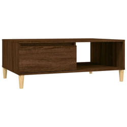 vidaXL Coffee Table Couch Tea Side Table Chipboard 90x60x35 cm Multi Colours - brown oak
