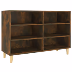 vidaXL Sideboard Chipboard Home Side Magazine Storage Cabinet Multi Colours - smoked oak - Additional view 3