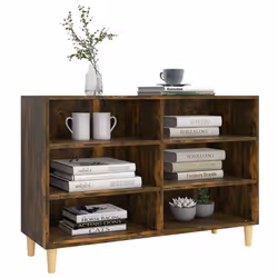 vidaXL Sideboard Chipboard Home Side Magazine Storage Cabinet Multi Colours - smoked oak - Additional view 4