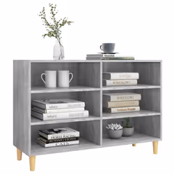 vidaXL Sideboard Chipboard Home Side Magazine Storage Cabinet Multi Colours - grey sonoma - Additional view 4