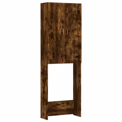 vidaXL Washing Machine Cabinet Bathroom Laundry Room Cupboard Storage Rack - smoked oak