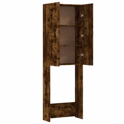 vidaXL Washing Machine Cabinet Bathroom Laundry Room Cupboard Storage Rack - smoked oak - Additional view 7