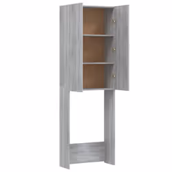 vidaXL Washing Machine Cabinet Bathroom Laundry Room Cupboard Storage Rack - grey sonoma - Additional view 7
