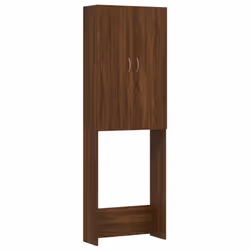 vidaXL Washing Machine Cabinet Bathroom Laundry Room Cupboard Storage Rack - brown oak - Additional view 2