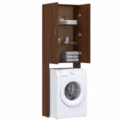 vidaXL Washing Machine Cabinet Bathroom Laundry Room Cupboard Storage Rack - brown oak - Additional view 5