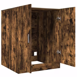 vidaXL Washing Machine Cabinet Bathroom Laundry Room Cupboard Storage Rack - smoked oak - Additional view 5