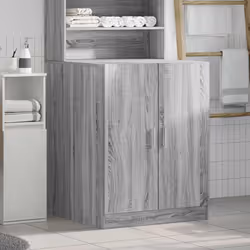 vidaXL Washing Machine Cabinet Bathroom Laundry Room Cupboard Storage Rack - grey sonoma