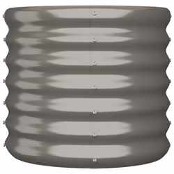 vidaXL Garden Planter Flower Pot Planter Pot Powder-coated Steel Raised Bed - grey, 40 x 40 x 36 cm