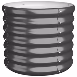 vidaXL Garden Planter Flower Pot Planter Pot Powder-coated Steel Raised Bed - anthracite