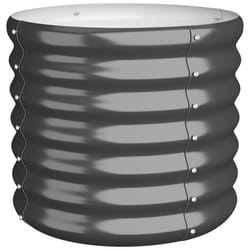 vidaXL Garden Planter Flower Pot Planter Pot Powder-coated Steel Raised Bed - anthracite