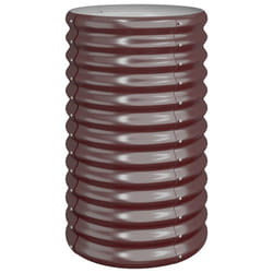) vidaXL Garden Planter Flower Pot Planter Pot Powder-coated Steel Raised Bed - Brown, 40 x 68 cm (Dia. x H