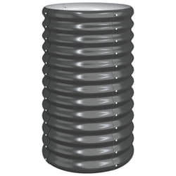 vidaXL Garden Planter Flower Pot Planter Pot Powder-coated Steel Raised Bed - anthracite, 40 x 40 x 68 cm